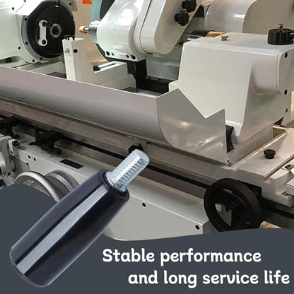 4 Pcs Revolving Handwheel Handle, M6 Male Threaded Stem, Zinc Alloy Steel with Powder Coated Finish, for Milling Machine & Lathe Equipment (Black) - size: M6 x 50mm