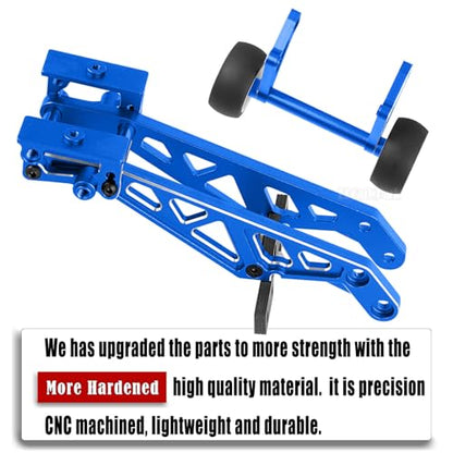 Aluminum Wing Mount & Wheelie Bar Set Upgrades Part for 1/8 Kraton 6S BLX(EXB),1/8 Notorious 6S BLX V6 Brushless RC Monster Truck,RC Wheelie Bar Wing Mount Set,Replace ARA320758,Navy Blue - color: Navy Blue - (Aluminum Upgrades Part)