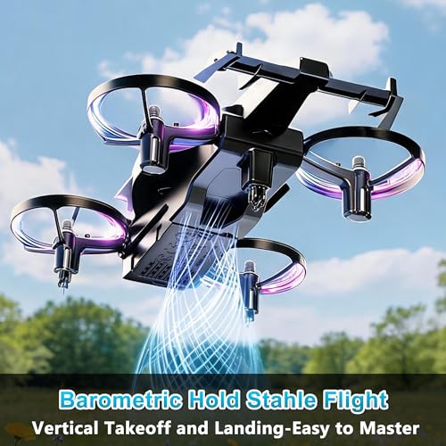 2-in-1 RC Car Airplane for Land and air for Kids Adults 6+ | ABS RC Plane Car Jet Mini Drone, Transformable Remote Control Car & RC Plane, Racing Car Stunt Plane, Gift Toys for 6-12 - size: Racing Car
