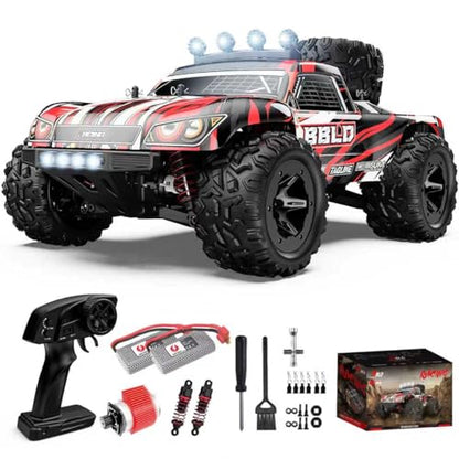1:18 4WD RC Car 25 MPH for Teens Adults Off-Road Truck | IPX4 Waterproof, Oil-Shocks, Dual 1500mAh, 80m 2.4GHz Remote, All-Terrain 4WD for Teens & Adults