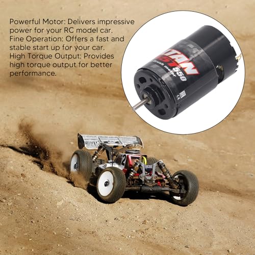550 55T RC Brushed Motor,High Speed Brushed Motor with 1/3 Reduction Gear Box for 1/14 1/10 RC Crawler Car Truck