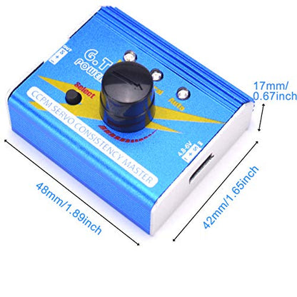 YoungRC Servo Tetser Multi 3CH Digital Servo Tester ECS Consistency Speed Controler Checker RC Aluminum Shell Servo Tester for RC Helicopter Car Boat