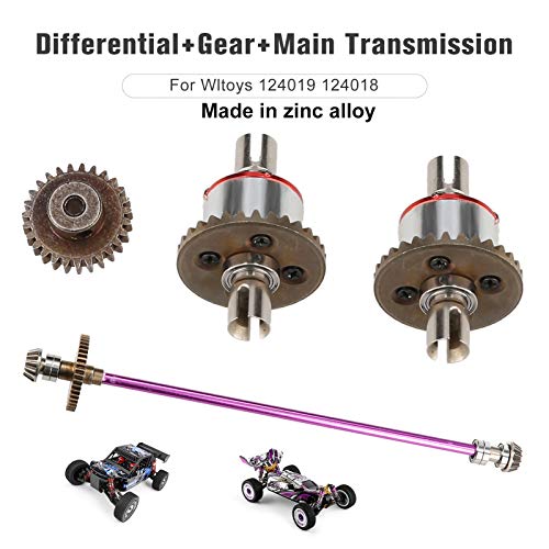GoolRC Metal Differential Gear Main Transmission Set Replacement for WLtoys 124019 124018 1/12 RC Car