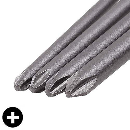 Rocaris 16 Pack 1/4 Inch Hex Shank Long Magnetic Screwdriver Bits Set 4 in Power Tools(Slotted+Cross+Hex+Plum blossom) - size: 16Pcs(Slotted+Cross+Hex+Plum Blossom)