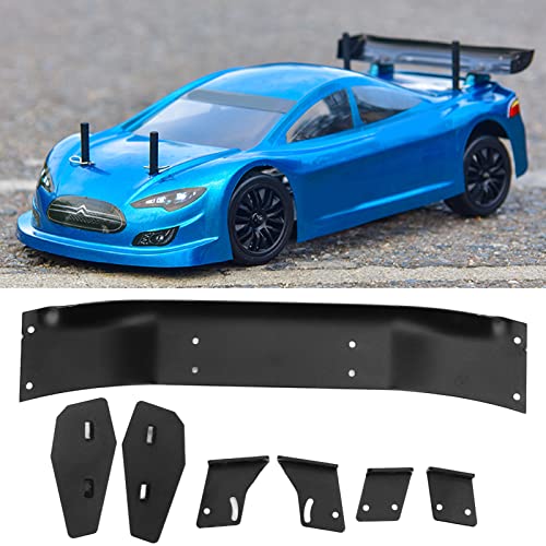 RC Tail Wing Spoiler Drift Racing Aluminium Alloy Tail Wing Black Lightweight Stable Installation for 1/10 RC Cars