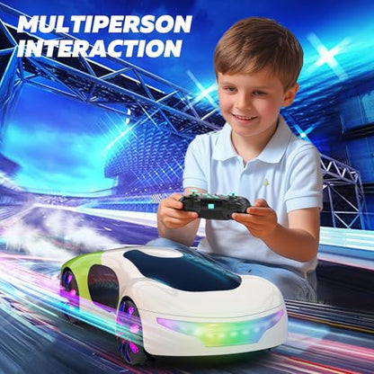 Gesture Sensing Remote Control Car - 2.4GHz Drift RC Stunt Car with Light Spray & Music,360° Rotate Hobby RC Cars Toy for Kids 8-12