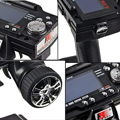 Goolsky Flysky FS-GT3B RC Transmitter 2.4GHz 3 Channel Remote Controller & FS-GR3E Receiver for RC Car Boat