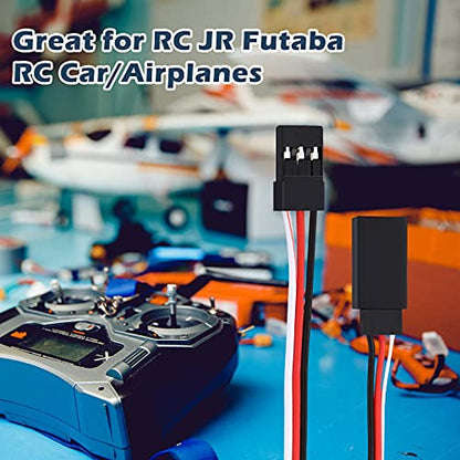 Frienda 15 Pieces 3-pin Servo Extension Cables Servo Extension Cord Male to Female Rc Wire Cable Connectors Compatible with Rc Jr Futaba Car Airplanes(11.8 Inch) - size: 11.8 inches