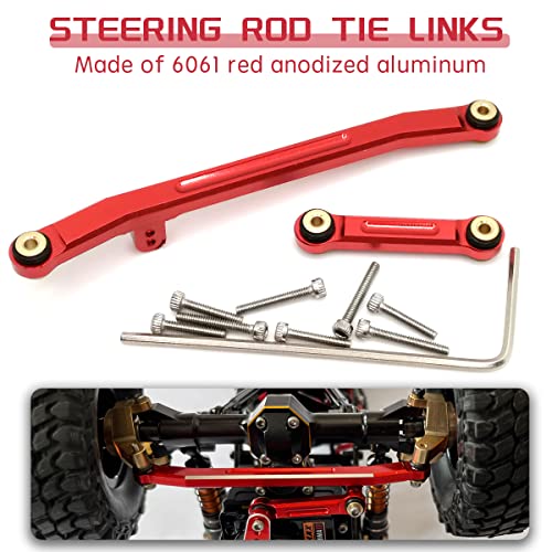 EMAX Steering Servo for SCX24 with Servo Mount and Horm Steering Link(Red) | ES08MAII Servo,SCX24 Steering Link Set,for 1/24 Rc Crawler Plane Airplane Robot,Powerful,Smooth,Quiet,Fast - size: Combo Pack 3
