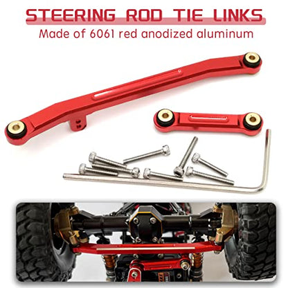 EMAX Steering Servo for SCX24 with Servo Mount and Horm Steering Link(Red) | ES08MAII Servo,SCX24 Steering Link Set,for 1/24 Rc Crawler Plane Airplane Robot,Powerful,Smooth,Quiet,Fast - size: Combo Pack 3