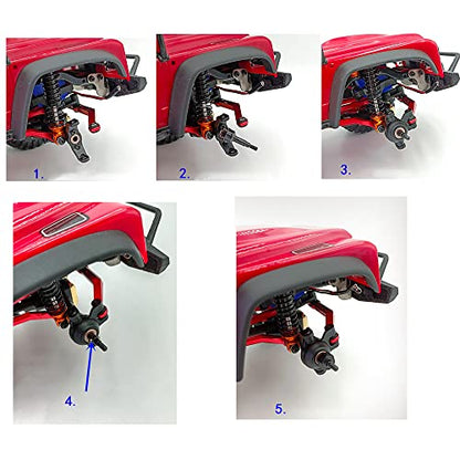 Steel Front Rear Axle Drive Shaft CVD Dogbone for 1/18th TRX4M Axles RC Crawler Car Upgrades