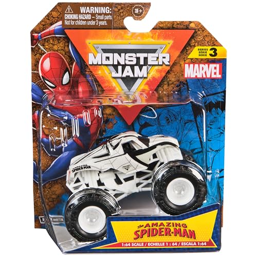 Monster Jam, Marvel Official Spider Man Monster Truck, Die-Cast Vehicle, 1:64 Scale, Super Hero Kids Toys for Boys Ages 3 and up - color: Spider Man
