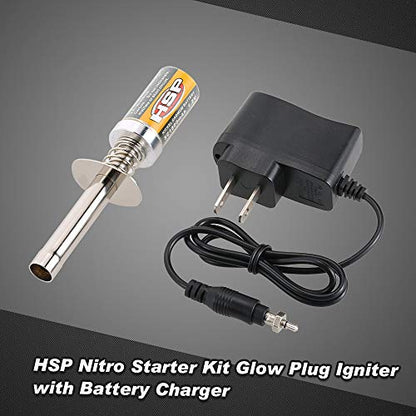 GoolRC Nitro Glow Plug Igniter Starter Tools with Battery Charger for HSP Redcat and 1/8 1/10 Nitro Engine RC Car Buggy Truck Model