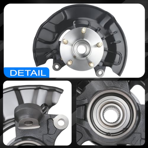 Steering Knuckle Wheel Hub Bearing Assembly Front Right | Compatible with Corolla 2009-2019, Matrix 2014-2019, 698-476 - size: Right