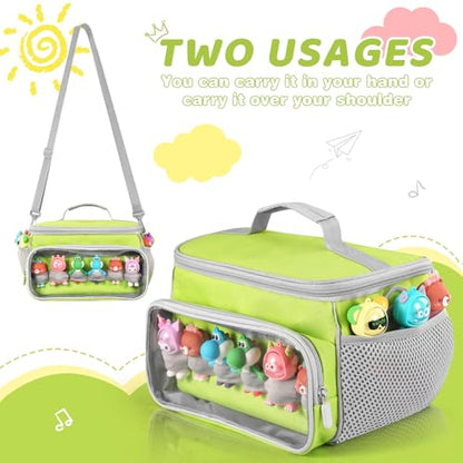 PISOSN Portable Carrying Case Compatible with Toniebox Starter Set and Tonies Figurines, Carrying Bag for Toniebox 2 & Accessories (Green) - color: Green