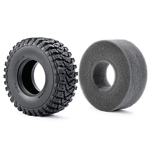 4pcs 2.2" Crawler Tires 125 * 50mm with Foam Insert for 1/10 RC Crawler Car Axial SCX10 TRX4 Wraith RBX10 RR10