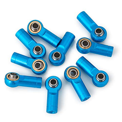 M3 Metal Tie Rod End Ball Joint Link Ball Head Holder, M3 Blue | For 1/10 Axial SCX10 90046 90047 TRX4, RC Crawler Car, Parts - color: M3 Blue