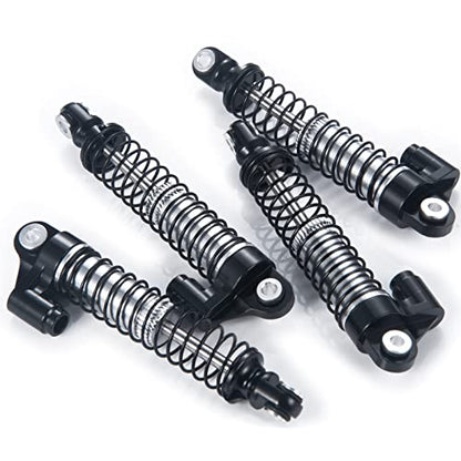 RC Shock Absorber 56mm Dampers, Black | Aluminum Alloy, Ajustable Shocks, For TRX4M Upgrades 1/18 Scale, RC Crawler Car, Accessories - color: Black