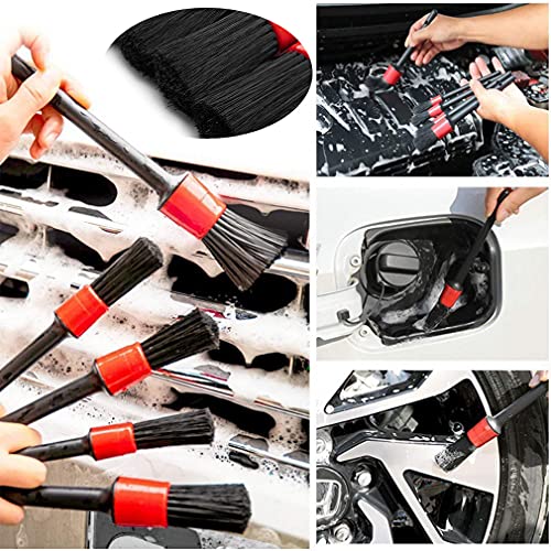 10PCS Car Auto Detailing Brushes Set Interior & Exterior Cleaner | Wheels, Leather, Dashboard, Vents, Engine, Hard-to-Reach Areas, Detail Kit, Cleaning Tools, Automotive, Garage, Gift.