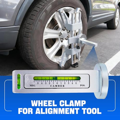 BARTOO Wheel Clamp & Magnetic Adapter for 11-25" Rims Wheel Alignment Tool | Magnetic Mount, For Camber Caster, DIY Tire Repair Tool Kit, Fits 11-25" Rims