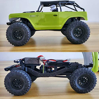Maleonn 2Pcs RC Carbon Fiber Frame Rail High Clearance for 1/24 RC Crawler Car SCX24 Chassis Upgrades AXI90081 Deadbolt AXI00001 C10 AXI00002 JLU Accessories Replacement Parts - size: Heighten