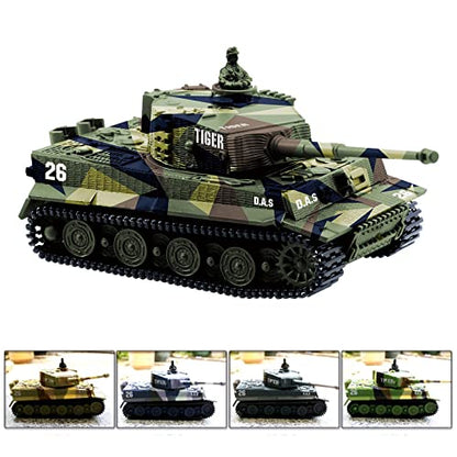 Cheerwing 1:72 German Tiger I Panzer Tank Remote Control Mini RC Tank | 360°Rotating Turret,light and Sound,High/low speed switch,RC Toys for Boys Girls and Kids