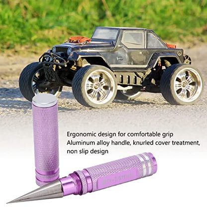 0-14mm Universal RC Reamer Hole Puncher with Curved Scissors and Sleeve, Adjustable Drill Set for RC Car Body Shell, Drone, Tank, Boat, Airplane (Purple) - color: Purple