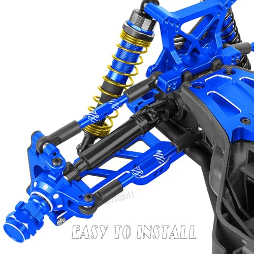 RC Aluminum Turnbuckles Camber Links Upgrades Part for 1/10 Slash/Rustler/Stampede/Hoss,1/8 Jato 4X4 4WD VXL,Turnbuckles Camber Links Hops Up,Navy Blue (#9027#9028#9029) - color: Navy Blue-(for 1/10）