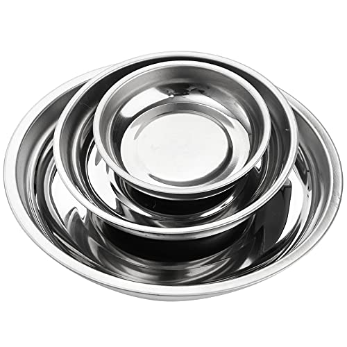 6-Piece Magnet Trays Set, 3" 4" 6" Round Magnetic Parts Tray, Stainless Steel Magnetic Trays Tools Parts Tray Holder for Socket Screw, Nuts, Bolts, Metal Parts