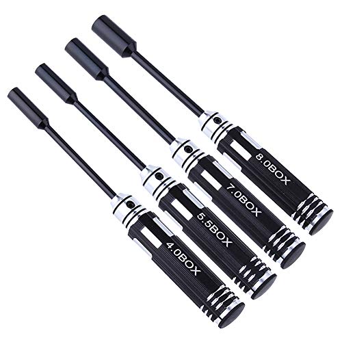 HobbyPark Hex Nut Driver Set & 17mm Wheel Wrench, M2 M3 M4 Hex Nuts Driver for RC Car Tools