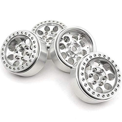 Aluminum 1.9" Beadlock Wheels Rims for Axial SCX10 II III TRX4 TRX6 | 1/10th RC Crawler Car Upgrades Parts