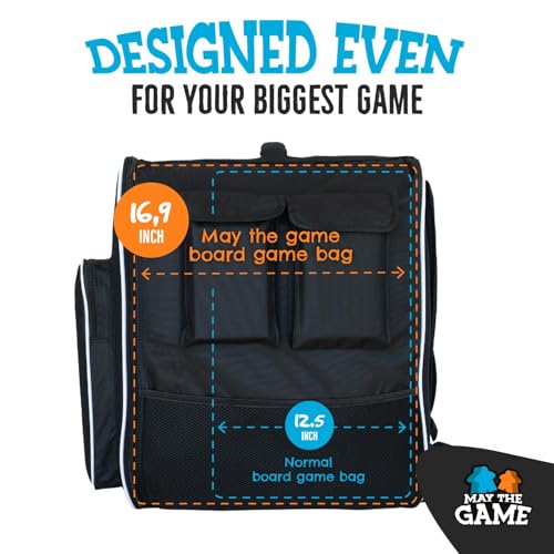 XL Board Game Bag: Ultimate Backpack, Travel Organizer, Storage & Carrying Case for Board and Tabletop Games - size: Large