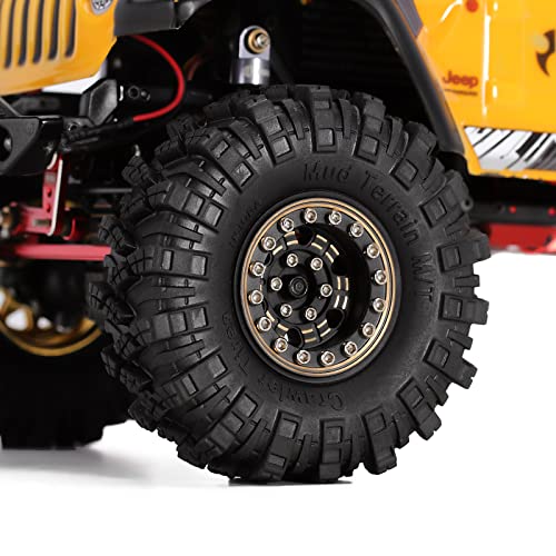 INJORA Brass 1.0 Beadlock Wheel Offset -3.15mm for 1/18 1/24 RC Crawler - color: Black