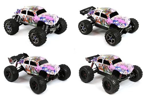 SummitLink Custom Body Compatible for 1/10 1/8 Scale RC Car or Truck (Truck not Included) (Graffiti Pink Pig) - style: Graffiti Pink Pig