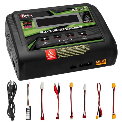 Lipo Battery Charger, 1S-6S RC Car Charger 150W Lipo Charger 10A Balance Charger Fast Charge Discharge Smart Charger for LiPo/Li-ion/Life Battery(1-6s) NiMH/NiCd (1-15s) RC Battery Charger