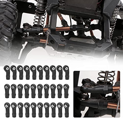 30Pcs Link Linkage Rod End, Width Balls Joint Head Set, Ball Joint Link Ball Head Holder Accessories for Traxxas 1/10 RC Car
