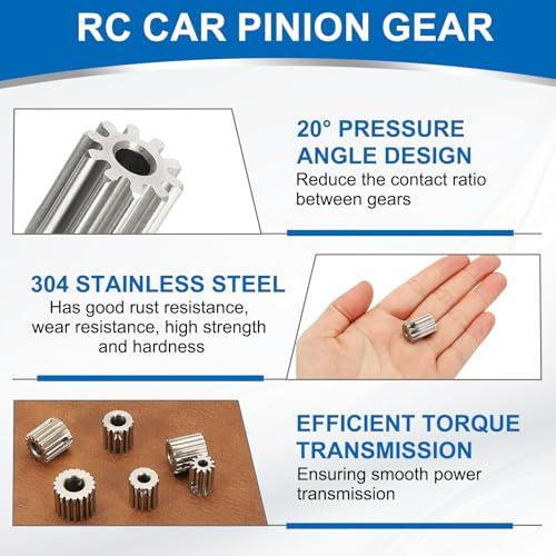 uxcell 1 Mod 10T Spur Gear 4mm Bore, 304 Stainless Steel Pinion Gear, 20°Pressure Angle, for Spur Rack and RC Model Car or Motor DIY - size: 1 Mod 10T, 4mm