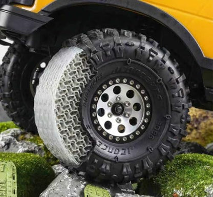 Supersoft 1.9" Tires Insert 3D Printing TPU Tire Filler Waterproof fit 118-122mm Wheel Tires 1/10 RC Crawler TRX4 SCX10 Capra H10 (Super Soft) - color: Super Soft