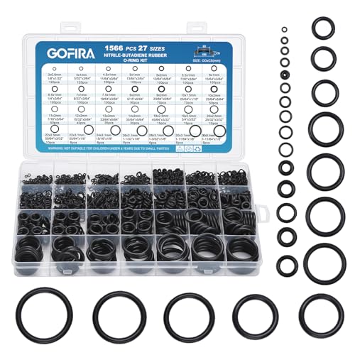 O-Ring O Rings Assortment Kit 1566Pcs 27 Sizes Nitrile Rubber Seals Storage Case Resist Oil Heat for Auto Vehicle Faucet Plumbing Hydraulic Air Gas Water Pressure Washer Motor Boat Repair - style: 27 Size/1566 Pcs