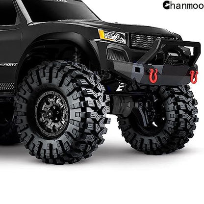 1.9 RC Crawler Tires 120mm With Foam Insert Soft Rubber 1/10 Scale Mud slingers Tyres For Traxxas TRX4 Axial SCX10 SCX10 II RC4WD D90 D110 TF2 Tamiya CC01 Gen8 1.9 Beadlock Wheel Rims 4PCS