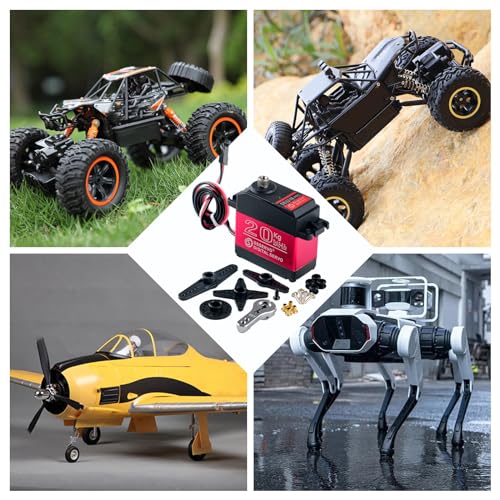 2Pack DSServo DS3218 PRO 20KG 0.09s 6.8V Digital Servo Waterproof IP66 Metal Gear 270° Degree with 25T Arm for 1/8 1/10 1/12 Scale RC Cars