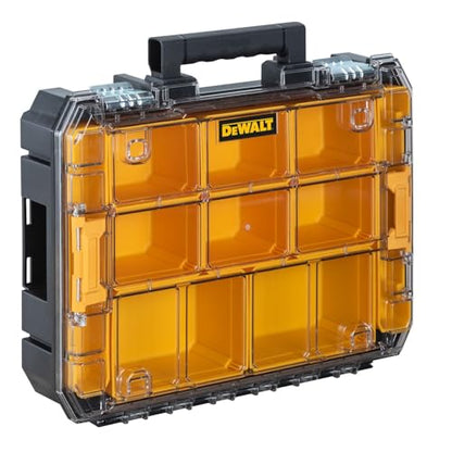 DEWALT TSTAK Tool Organizer, Small Parts and Screw Organizer Tool Box with Removable Compartments, (DWST17805) - size: 17.25" L x 13.25" W x 4.62" H