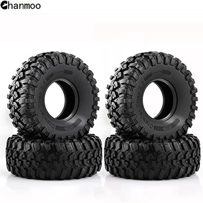 2.2 RC Crawler Tires With Foam Inserts OD 130mm Rubber Grappler Mud Terrain Tyres For 1/10 Crawler Car SCX10 90047 D90 TF2 AX10 D90 Tamiya CC01 Traxxas TRX4 2.2" Beadlock Wheels Rims 4PCS