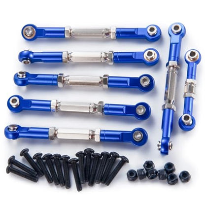 RC Car Upgrade Parts for Slash 2wd for Stampede for Hoss for Rustler 1/10 RC Crawler Car Metal Turnbuckles Camber Linkage Steering Link Rod Ends Adjustable