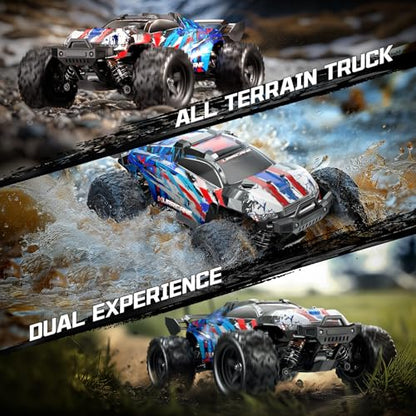 RC Cars 1:18 Entry-Level RC Car for Adults & Boys, All-Metal drivetrain Off-Road RC Racing Truck 40 km/h, Carros de Control Remoto 4x4 with 2 Batteries, Fast Remote Control Car for Adults - color: Blue