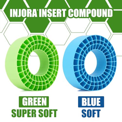 INJORA Silicone Rubber Inserts for 132-134mm (5.25" OD) 2.2" Tires, GN - color: Green