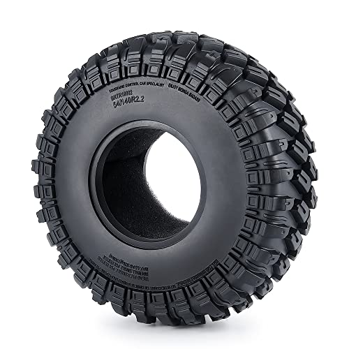 4PCS RC Tires 2.2inch RC Rubber Tyre Set 140mm/5.51inch with Foam Insert for 1/10 RC Crawler Axial SCX10 AX10 Wraith D90