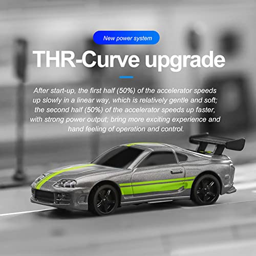 1:76 Turbo Racing Scale RC Sport Car, Table Racing Remote Control Mini Model Car Full Proportional RTR Kit Toys (C73grey) - color: C73grey