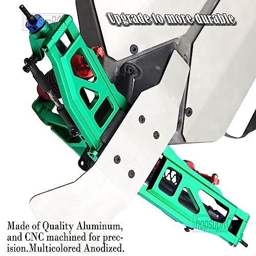 Upgrades Part for 1/10 Rustler/Stampede/Slash VXL 4X4,Big Bore RC Shocks&Steel Drive Shaft CVD&A Arm&Caster Block,Steering Blocks,Rear Stub Axle Carriers&Steering Bellcranks&Hex Hub,Green - color: Green/(6 Piece Set)