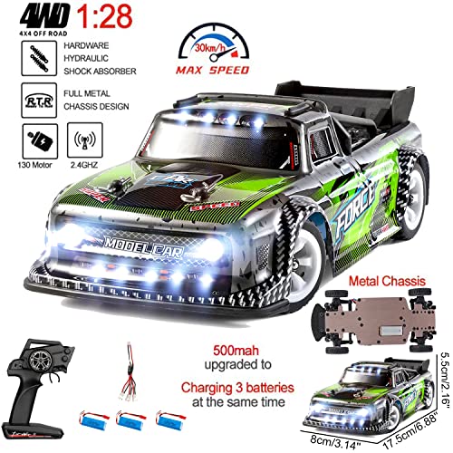 Wltoys 284131 RC Cars 1/28 Mini Drift RC Car with 1pcs Battery | 30km/h with 500mAh battery, 130 motor, 2.4G remote & LED lights, adult hobby gift - color: Wltoys 284131